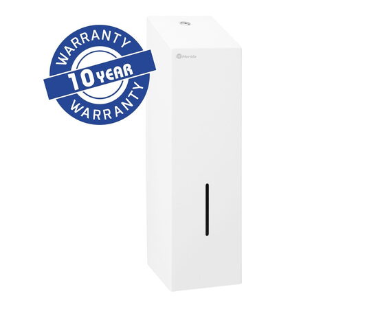 Zásobník na SKLÁDANÝ toaletní papír STELLA nerez mat kapacita až 900 listů bílý