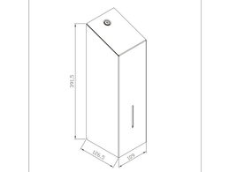 Zásobník na SKLÁDANÝ toaletní papír STELLA nerez mat kapacita až 900 listů bílý