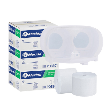 Zásobník na 2 role Hygiene CONTROL +3 bal. (54 rolí) toaletního papíru OPTIMUM bez dutinky